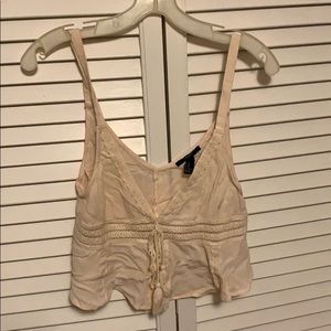 Forever 21 light pink crop with ties